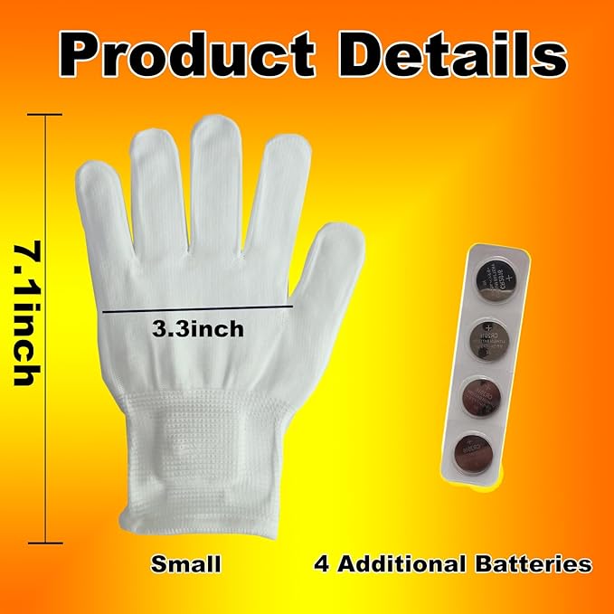 Led Light up Gloves Rainbow Easter Gifts for Kids Rave Light Glowing Gloves Cool Toys Stocking Stuffers Halloween Christmas Easter Birthday Parties(Small)