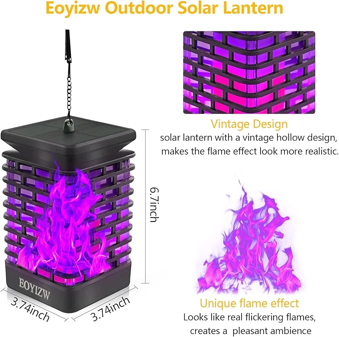 EOYIZW Solar Lights Outdoor, 99 LEDs Halloween Outdoor Lantern IP65 Waterproof Solar Garden Lights Decor for Halloween Garden Yard Porch Patio 2 Pack