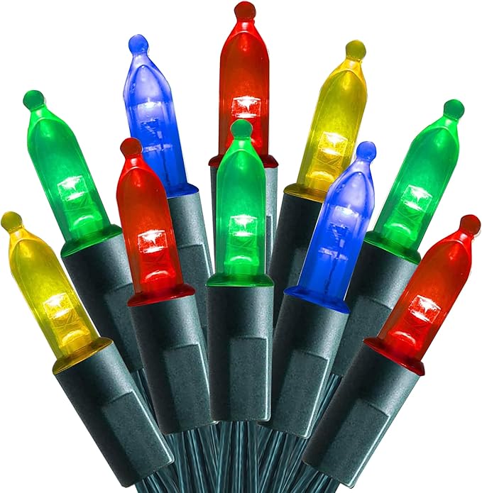 FUNPENY 50 LED Christmas Mini String Light (Multi-Colored, 4 Pack)