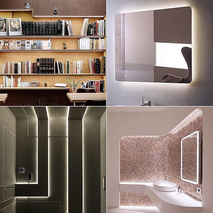SUYOOULIN LED Strip Lights, 15000LM AC110V/120V 16.4ft/5m SMD 2835 600 LEDs Light Strips Tube Waterproof IP67 LED Ribbon, 2 Times Brightness Than Low Voltage Strip Lights (Natural White 4500K)