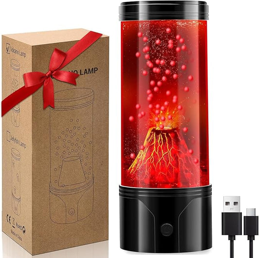 Volcano Lamp, Realistic Volcano Eruption Kids Night Light with USB/Battery Power,Leak-Proof,Funny Birthday Christmas Gifts for Kids Adults, Relaxing Sensory Mood Light for Home Bedroom Desk Decor