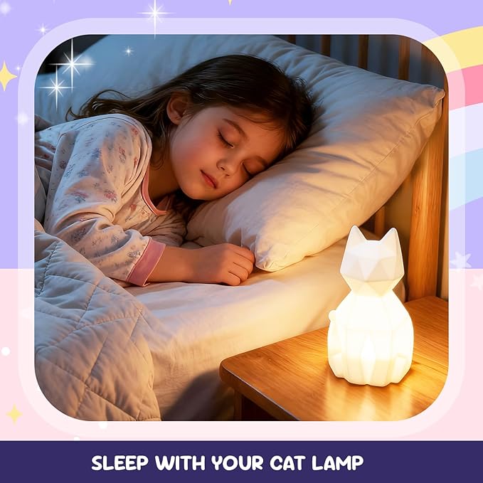 2Pcs Paint Your Own Cat Lamp Kit,DIY Cat Crafts Night Light,Art Supplies Painting Kits for Kids Age 4 5 6 7 8 9 10 11 12+, Creative Birthday Easter Halloween Christmas Gifts for Girls Boys