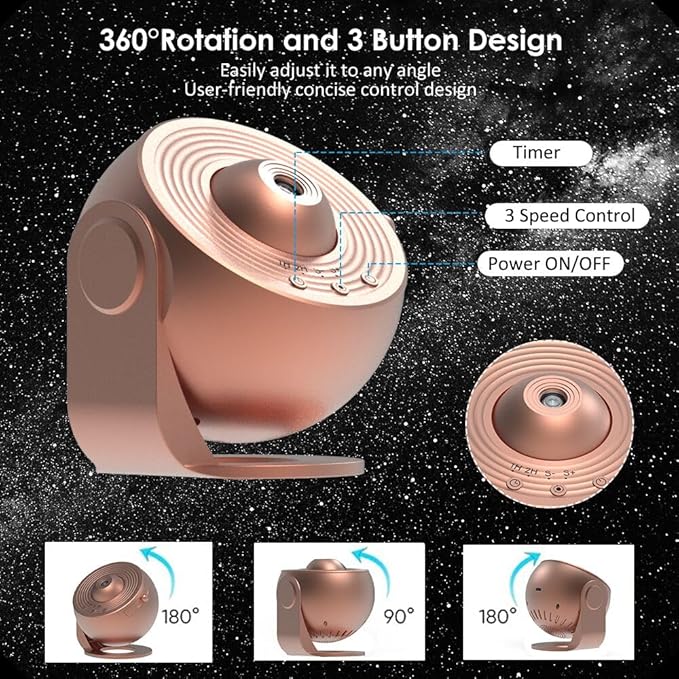 Planetarium Projector for Bedroom, Star Galaxy Light Projector with Nebula Milky Way, LED Night Light for Ceiling with Timer, Mood Lighting for Adults Kids Teens, Home Theater (Rose Gold)