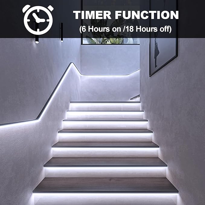 32.8Ft COB LED Strip Lights Outdoor Waterproof, 3200 LED Strip Light PVC Casing Tape Light Flexible with Self-Adhesive Timer Dimmable for House Garden Camping DIY Lighting (Cool White)