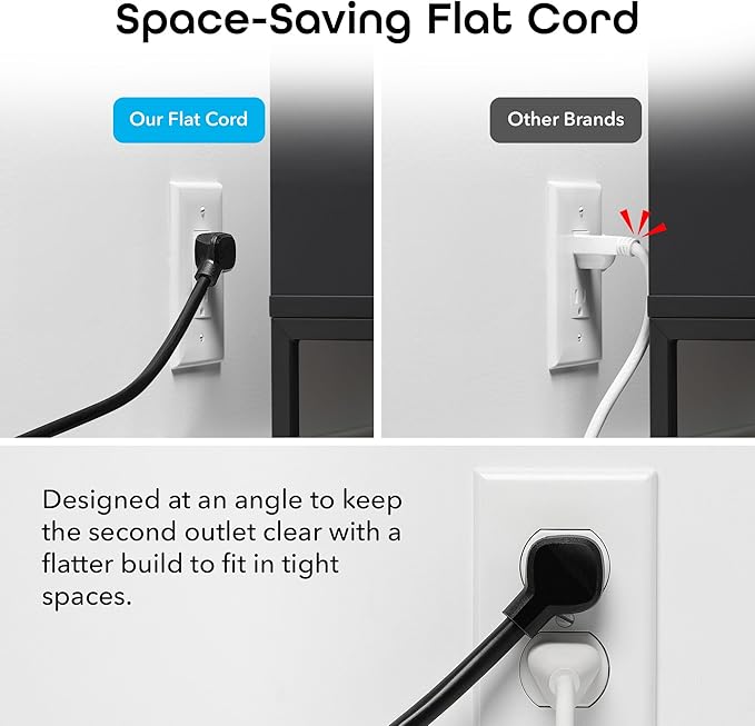 Geeni Surge Ultra Smart 8-Outlet Surge Protector – 6 Smart Outlets, 2 Always-On Outlets, 6 ft Cord, WiFi & Voice Control with Alexa/Google, 1200 Joules Protection, No Hub, Black