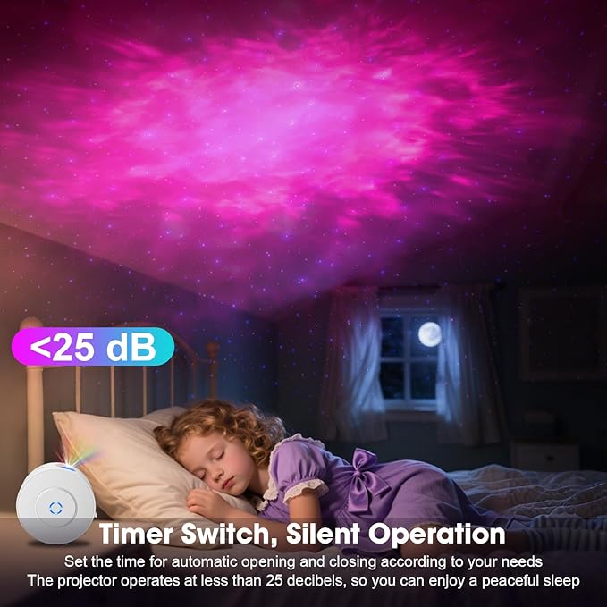Laser Safety Certified Star Projector, 900+ Sq.ft Wall Ceiling Coverage, 3-Way Control (App/Alexa/Manual),16M Color Galaxy Light for Kids Adults Bedroom, Room Decor, Party, Valentines Day Gifts
