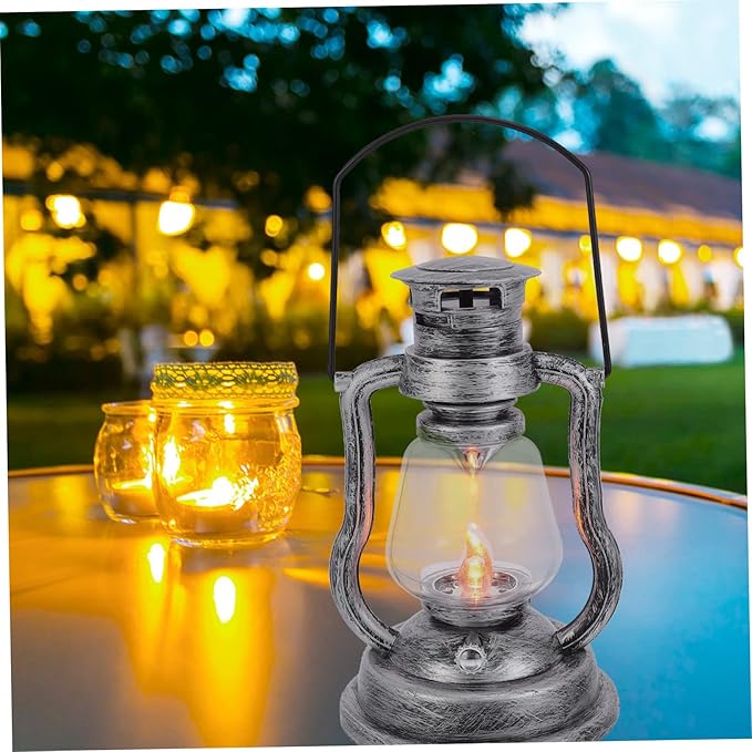 Decorative Night Lamp Retro Handheld Lantern Rechargeable Vintage Light for House Decor