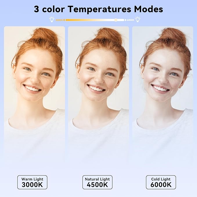 Takerers Video Conference Lighting, Webcam Light with Remote & Touch Control, 3 Color Temperature, 10 Level Brightness, Zoom Light for Computer, Video Calls, Live Streaming, Podcast, Studio (2-Pack)