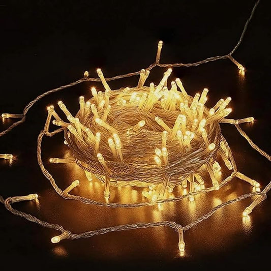 100 LED Warm White String Lights Indoor Decorations, 33ft Plug in & Connectable Clear Wire Fairy Lights Lamp for Bedroom, Wedding Party, Birthday, Christmas Tree, Yard & Patio Hanging Decor
