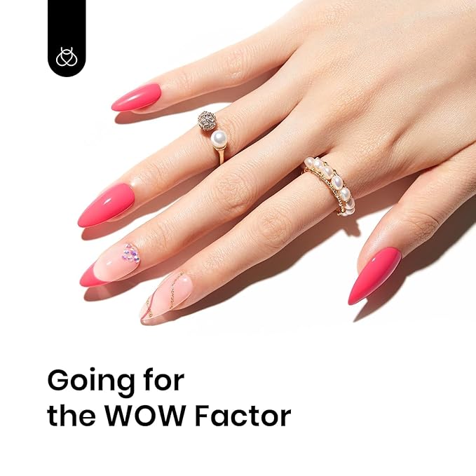 Beetles Pink Gel Polish - Strawberry Cocktail 15ML/0.51Fl Oz, Light Pink Gel Nail Polish, Soak Off UV LED Lamp Nail Art, Long-Lasting Manicure Salon DIY Home Spring Nails - Gifts for Her