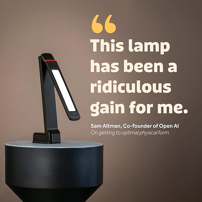 Circadian Optics Lumos 2.0 Light Therapy Desk Lamp | As Seen On Shark Tank | 10,000 LUX UV-Free Full-Spectrum LEDs | Adjustable Portable Folding Sunlight Lamp for Seasonal Blues, Focus, Energy & Sleep