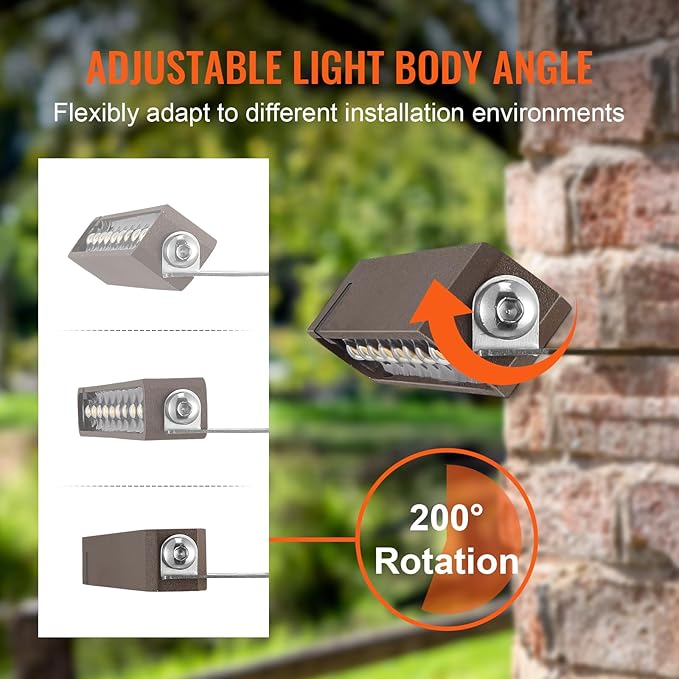 VEVOR LED Hardscape Lighting, 6.8 Inch Retaining Wall Lights, 3W 12V-24V AC/DC Low Voltage Paver Light, IP68 Waterproof Outdoor Step Lights, 3000K Swivel Hardscape with Connectors (8 Pack Soft White)
