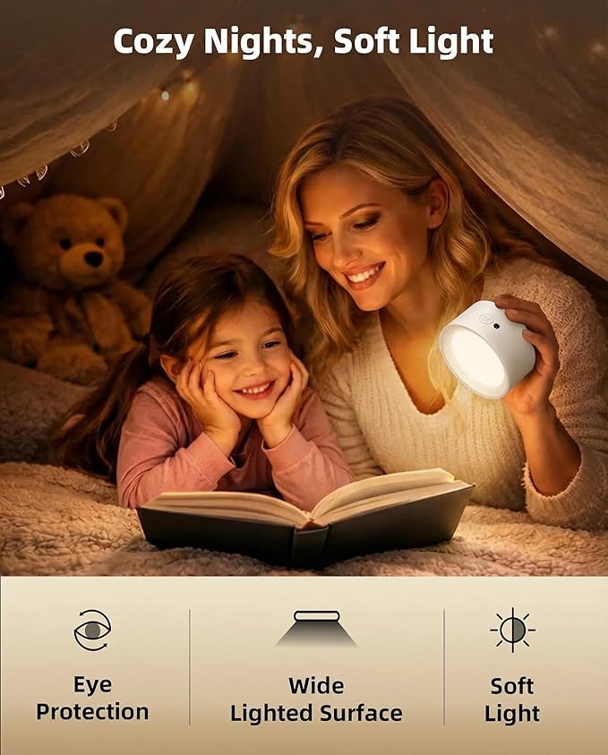 LED Wall Mounted Lights, Rechargeable Wall Sconces Lamp, 3 Color Temps & Remote and Touch, 360°Rotation Dimmable Cordless Wall Light for Study Bedroom Reading Bedside(White, 2 Pack)