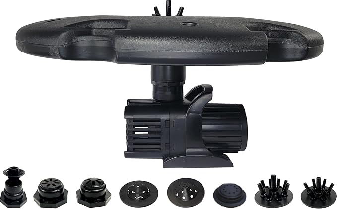 HALF OFF PONDS Floating Fountain, 1.5 HP Pond Aerator, 200 ft Cord, 12,500 GPH Water Pump, 11 Spray Patterns, Energy-Efficient, for Large Ponds, Lakes & Water Gardens