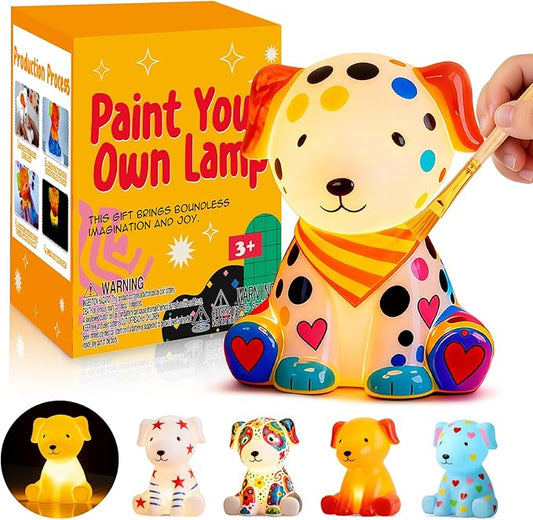 Paint Your Own Dog Lamp Kit - Art & Crafts Painting Kits for Kids, DIY Puppy Crafts Night Light,Art Supplies School Activities,Easter Christmas Birthday Creative Gift for Boys Girls Ages 4 5 6 7 8+