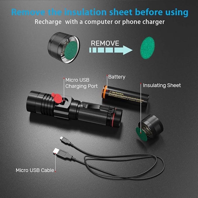 iToncs LED Tactical Flashlight, Magnetic Flashlight, High Lumens Super Bright Flash Light with COB Work Light, Waterproof, 4 Modes, Pocket LED Flashlights for Outdoor Camping Emergency