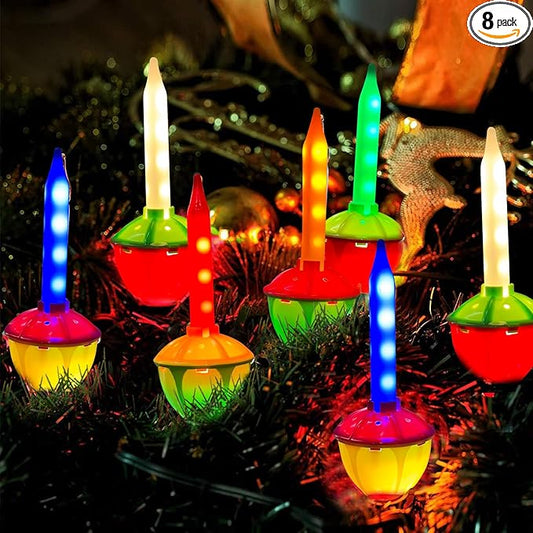 Vintage Christmas Bubble Lights, 7.5Ft Outdoor Colorful Christmas Decorations String Lights with 8 LED Twinkling Multicolor Bubble Lights for Christmas Tree Holiday Party Fireplace House Window Patio