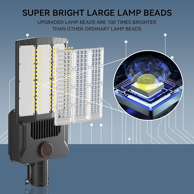 12000W Solar Street Light with Dual Solar Panels, Commercial Grade Parking Lot Lights with Large LEDs, Flood Lights Outdoor wth Motion Sensor and Remote Control for Yard, Street 1 Pack