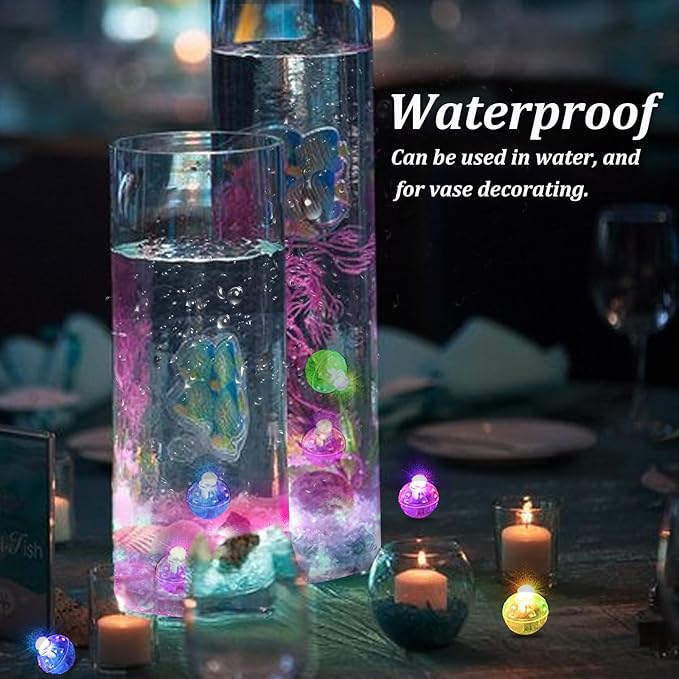 AIKEI 200pcs LED Balloon Lights,Colorful Mini Balls Lights,Long Standby Time Party Lamps,Waterproof for Paper Lantern,Easter Eggs Decor, Halloween Wedding Birthday Party Decoration