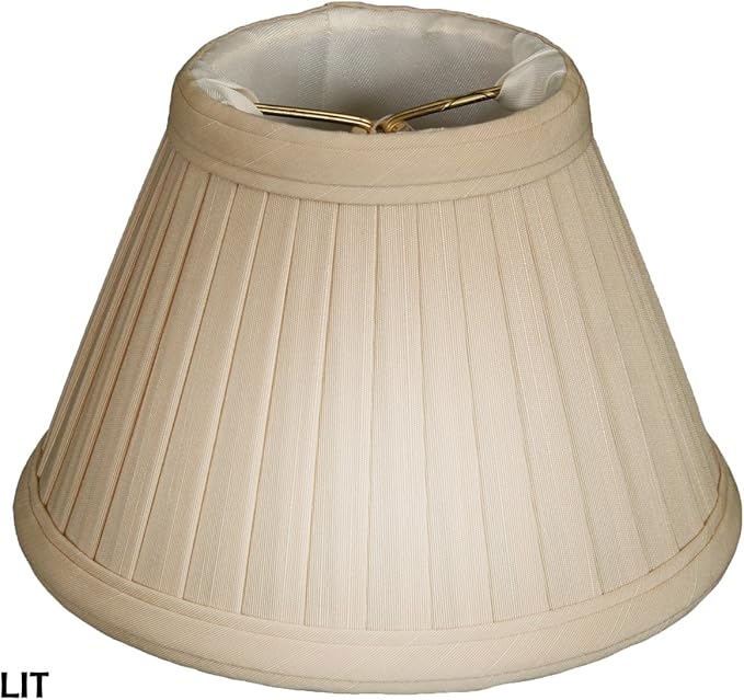 Royal Designs, Inc. CS-112BG Pleated Empire Chandelier Shade, 3 x 6 x 4.25, Beige