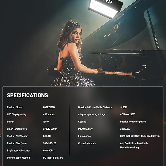 GVM 100W RGB Flexible Led Video Light, 2700K~6800K, Flexible Folding LED Panel Light, 12 Lighting FX with Soft Box, APP Control GVM Lighting for Photography