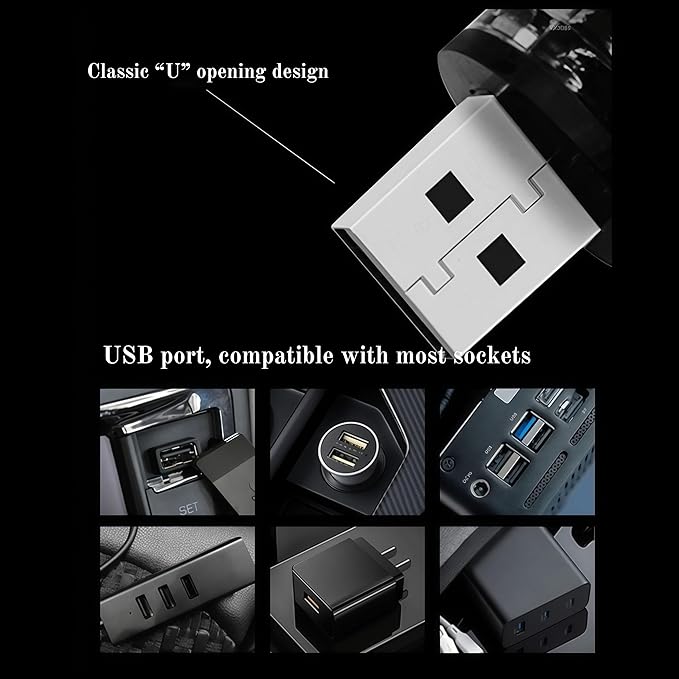 8-Pack Mini USB LED Night Lights – Touch Control, Glass Bottle Design with Spiral Filament, Assorted Colors for Car Interior, Bedroom, Party & Camping.
