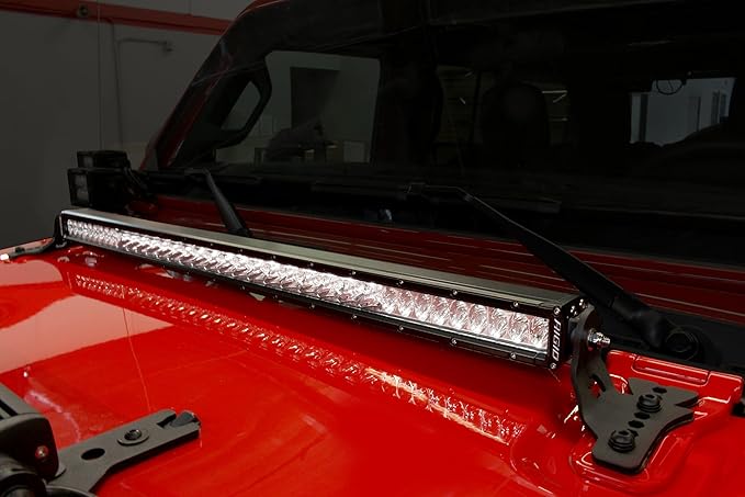 Go Rhino XE Hard Top LED Light Mounts for 30" Single Row LED Bar | Mild Steel, Textured Black | 731300T
