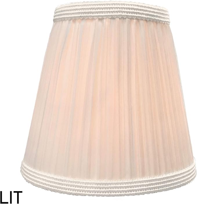 Royal Designs, Inc. CS-1051-5WH-6 Designer Mushroom Pleat Empire Chandelier Lamp Shade, 3 x 5 x 4.5, White, 6-Pack