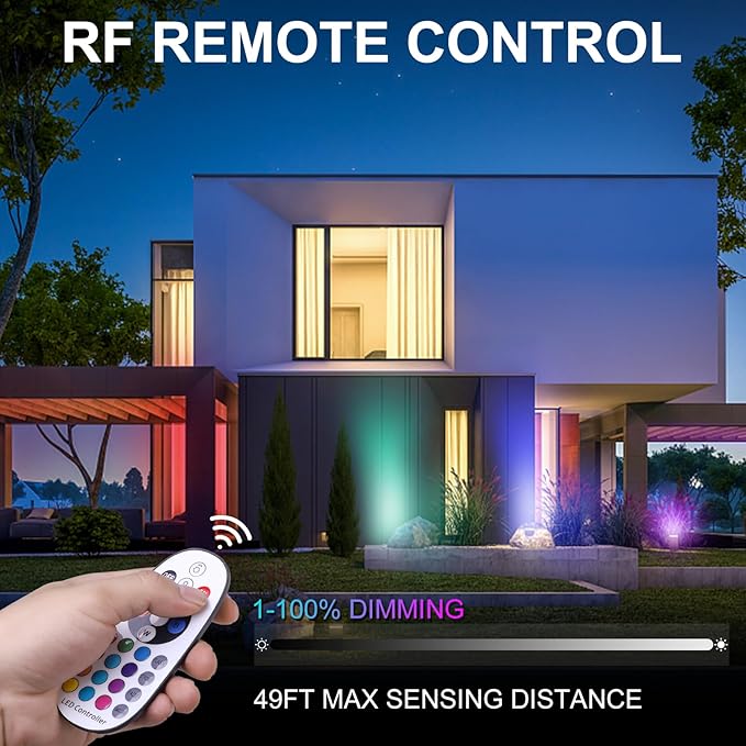 Low Voltage RGB Landscape Lights,Color Changing Outdoor In-Ground Light with Connectors RGB Well Lights 12-24V Landscape Lighting for Outdoor Christmas (RGBW 6 Pack)