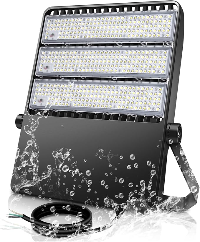 360W Stadium Flood Light Fixture Outdoor LED, 50800 LM 110-270v Commercial Super Bright Parking lot Light 5000k, IP65 Waterproof Exterior Yoke Mount Lighting Security for Arena, Field, Court