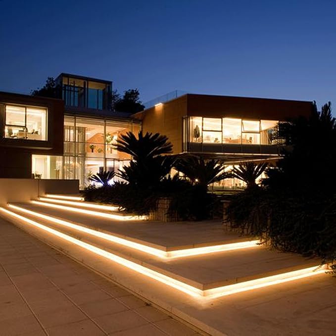 Waterproof LED Strip Lights,2700K Warm White,24V IP67 LED Strips,50FTt/15M,CRI90+ Outdoor led cob Strip Light for Bathroom,Pool,Garden,Sauna Rooms(Power Not Included)