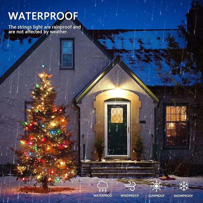 50 Pack C9 Led Christmas Lights Bulb, C9 Replacement LED Christmas Lights Outdoor Bulb, C9 Shatterproof Led Bulb for Christmas String Lights, E17 Base, Commercial Grade Multicolor Bulbs