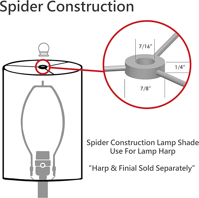 Aspen Creative 32092A Transitional Empire Shape Spider Construction Lamp Shade in Medium Brown, 9" Top x 18" Bottom x 13" Slant Height
