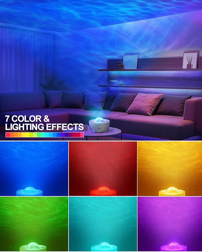 Galaxy Projector Star Projector with Bluetooth Speaker, 360° Rotating Starry Night Light for Bedroom, LED Nebula Cloud for Kids Adults, Mood Lighting for Home Theater, Party, Relaxation(ZY-01)