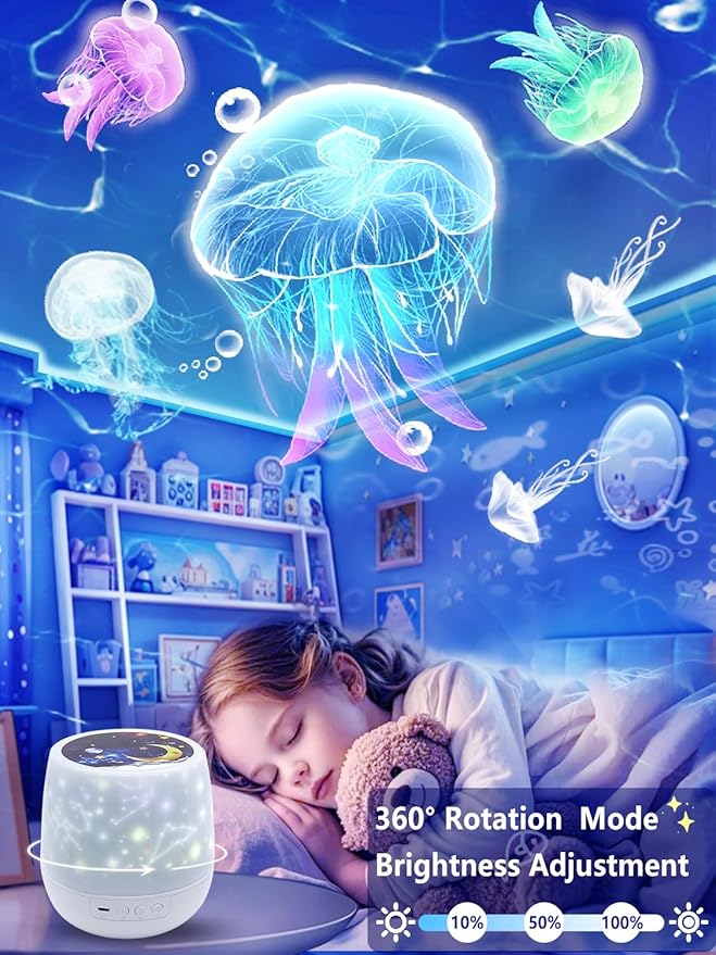 21 Set of Films, Kids Night Light Projector for Bedroom, Ceiling, Projector Night Light for Kids, Room Decor, Star Galaxy Lamp with 360° Rotating, Ceiling Projector, Birthday, Christmas, Girls Gifts
