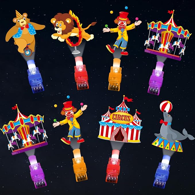 36Pcs Carnival LED Finger Lights Circus Party Favors Glow in the Dark Light Up Finger Lights Carnival Themed Toys Bulk for Halloween Birthday Party Goodie Bag Stuffer Birthday Gifts Classroom Prize