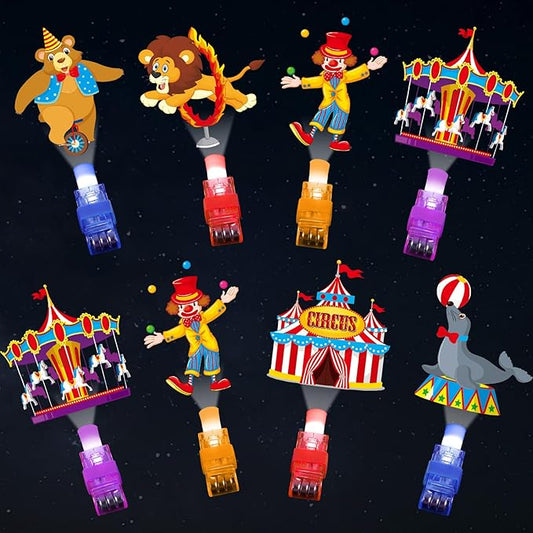 36Pcs Carnival LED Finger Lights Circus Party Favors Glow in the Dark Light Up Finger Lights Carnival Themed Toys Bulk for Halloween Birthday Party Goodie Bag Stuffer Birthday Gifts Classroom Prize