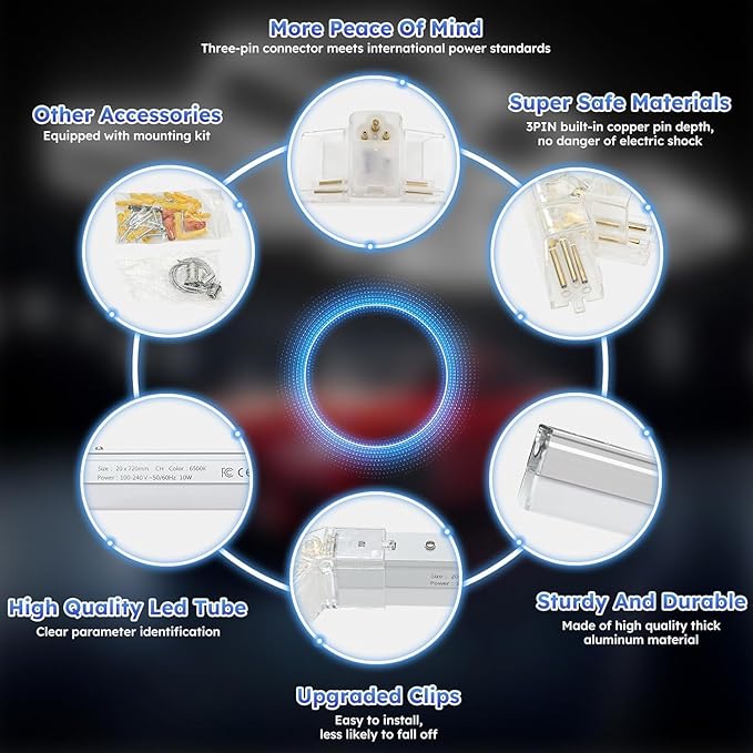 Rhombus LED Garage Light - Hexagonal Snow Lights, 710W 78100LM Super Bright Garage Ceiling Lights, Larger Size Honeycomb Light for Warehouse, Workshop, Gym, Car Basement
