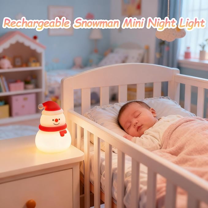 Night Light for Kids, Soft Silicone Dimmable Baby Night Lights for Nursery, Rechargeable Portable LED Bedroom Bedside Light for Baby Nursery Toddler