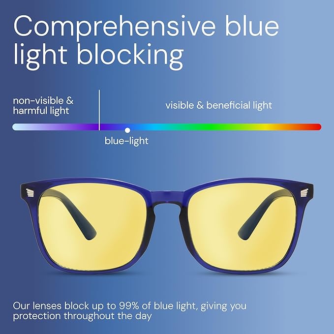 livho Gaming Blue Light Blocking Glasses for Better Sleep, Premium Night Driving, Computer Blockers for Man & Woman