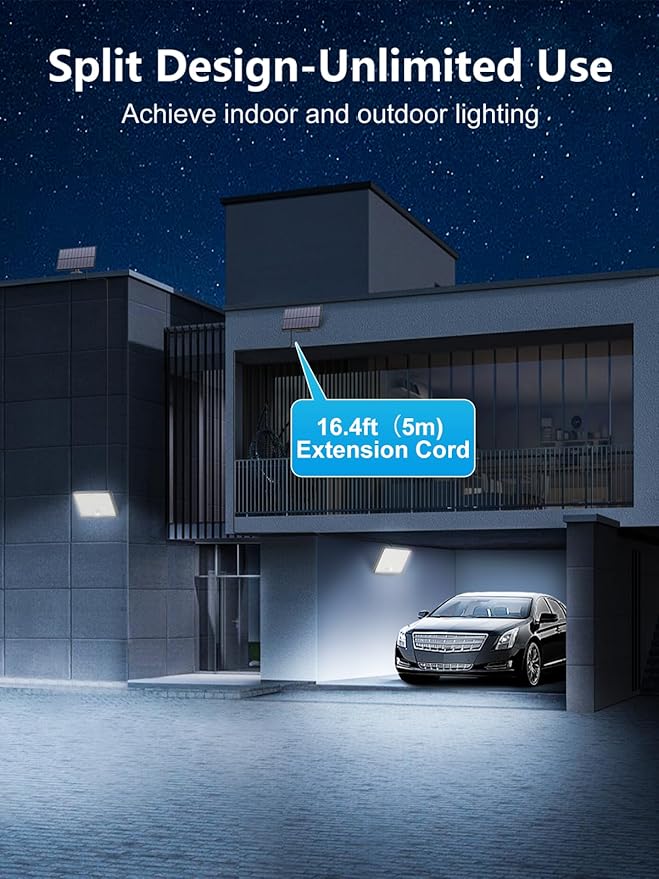 400LED Solar Lights Outdoor,3 Modes & Remote Control Motion Sensor Outdoor Light,IP67 Waterproof Solar Flood Lights for Garden, Garage, Patio, Pathway (4 Pack)