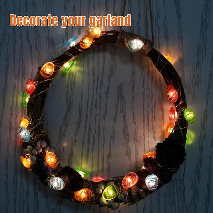 Easter Decorations Eggs & Chicken String Lights Spring Decor 10ft 30 LEDs Fairy Lights Battery Operated for Easter Basket Decorations Garland Mantle Party Indoor