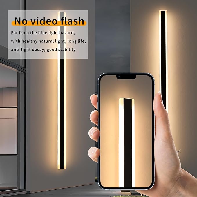 Mikeru 2Pack 71inch Long LED Wall Light Fixtures, 3000K Modern Outdoor Lights Exterior for House Ip65 Waterproof Rust Outdoor Light Fixtures Hardwire Wall Mount Exterior Lighting for Shop,Garage
