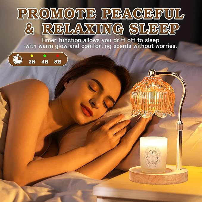 Candle Warmer Lamp for Yankee Jar Candles, Height Adjustable Candle Warming Lamp with Timer, Birthday Gifts for Women Her Wife, Mom Gifts, House Warming Gift New Home Decor