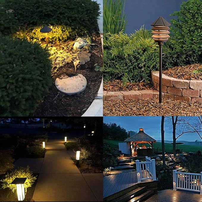 T5 T10 Wedge Base LED Light Bulb High Brightness 12VAC/DC 3Watt 2700K-3000K Warm White Color for Outdoor Landscape Lighting Deck Stair Step Path Lights and RV Lights Pack of 6