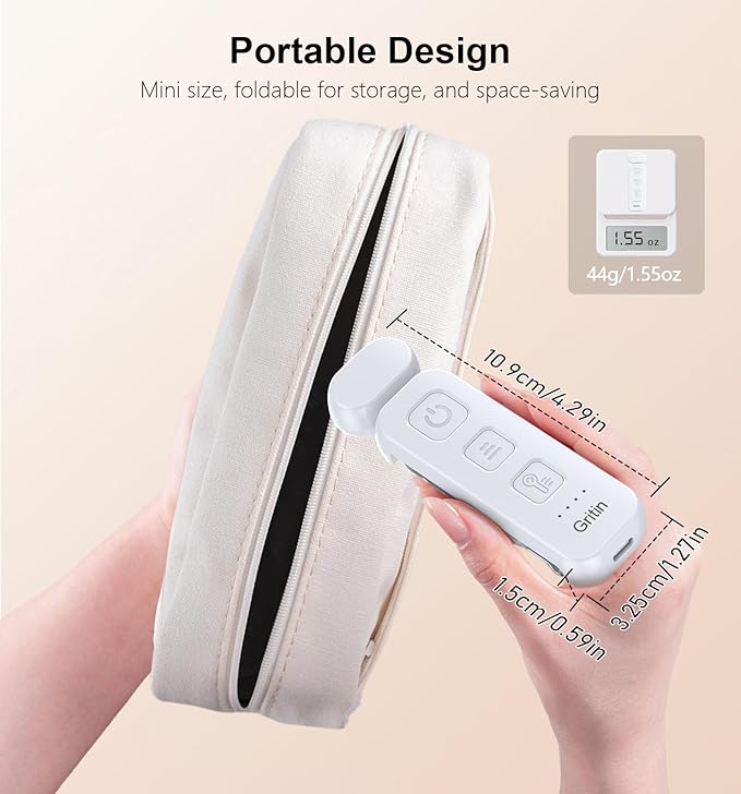 Gritin Reading Light, Rechargeable Book Light for Reading in Bed - Eye Caring 3 Color Temperatures, 5-Level Dimmable Brightness, Long Lasting, Compact Size Clip on Book Lamp for Bookworms-White