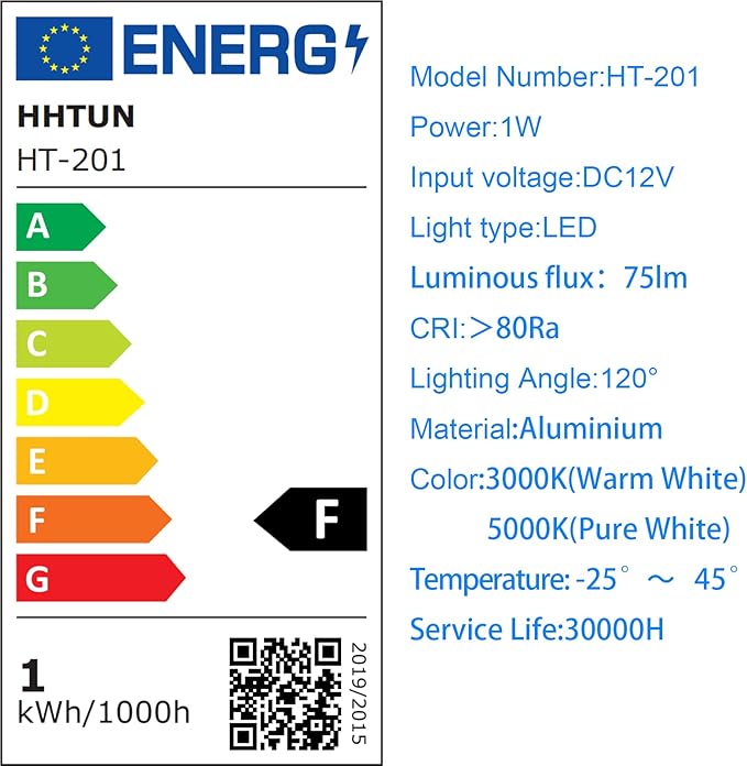 201 Mini Underground Lamp, 1W, DC12V, IP67, Low-Voltage Recessed Type, Stainless Steel 304 Cover, Suitable for Outdoor Grounds, Decks, Squares, Parks, Courtyards (3000K, 4Packs)