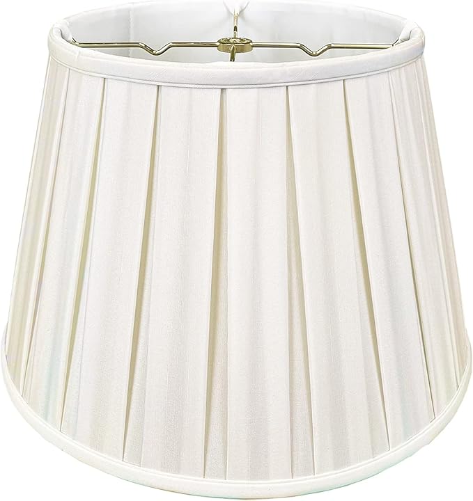 Royal Designs, Inc. Empire English Pleat Lamp Shade, BSO-724-18WH, 11 x 18 x 12, White