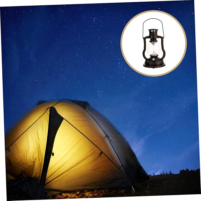 Creative Retro Kerosene Lantern Rechargeable Handheld Light for Home Decor Bars and Festivals Cozy Atmosphere Lamp Rustic Design Battery Not Included