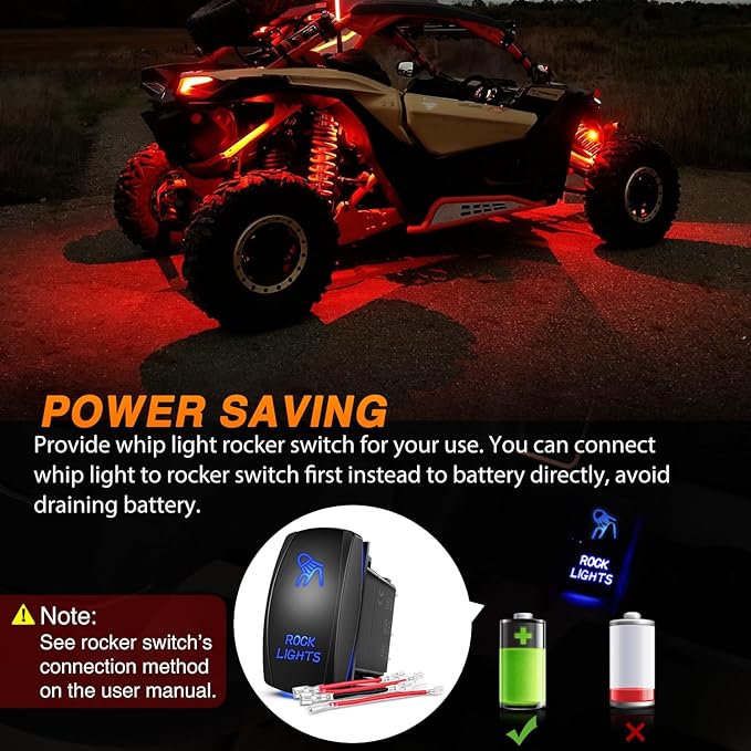 Nilight RGB LED Rock Lights Kit 10 Pods Underglow Multicolor Neon Pod with Remote & Bluetooth App Control DIY Flashing Music Mode Wheel Well Light for Truck ATV UTV RZR SUV